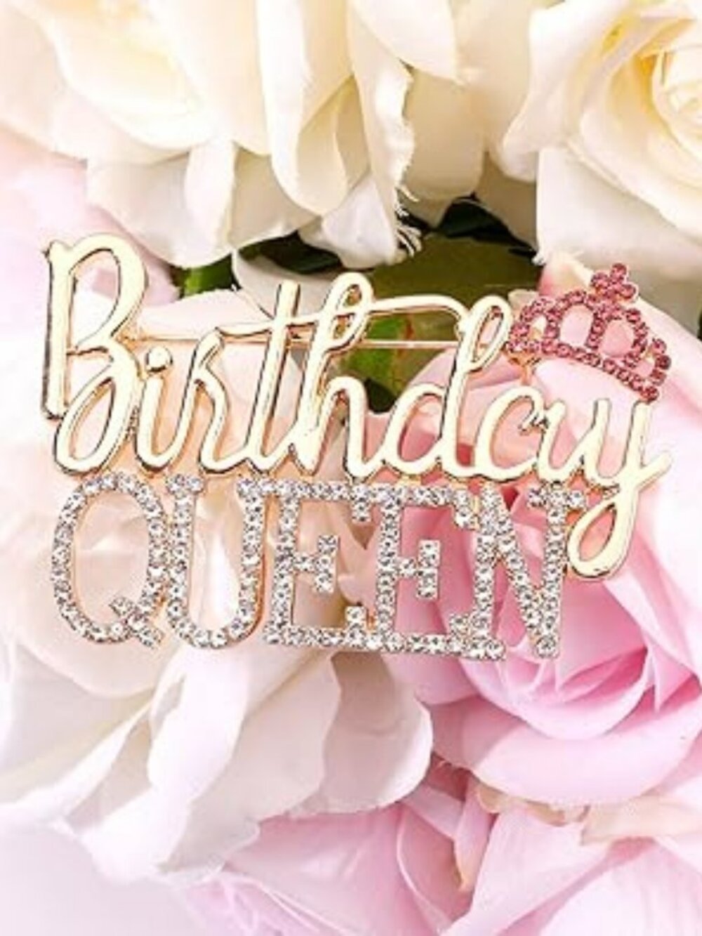 Birthday Queen Brooch Pin Rhinestone Crown